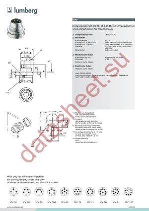 SFV 60 datasheet  